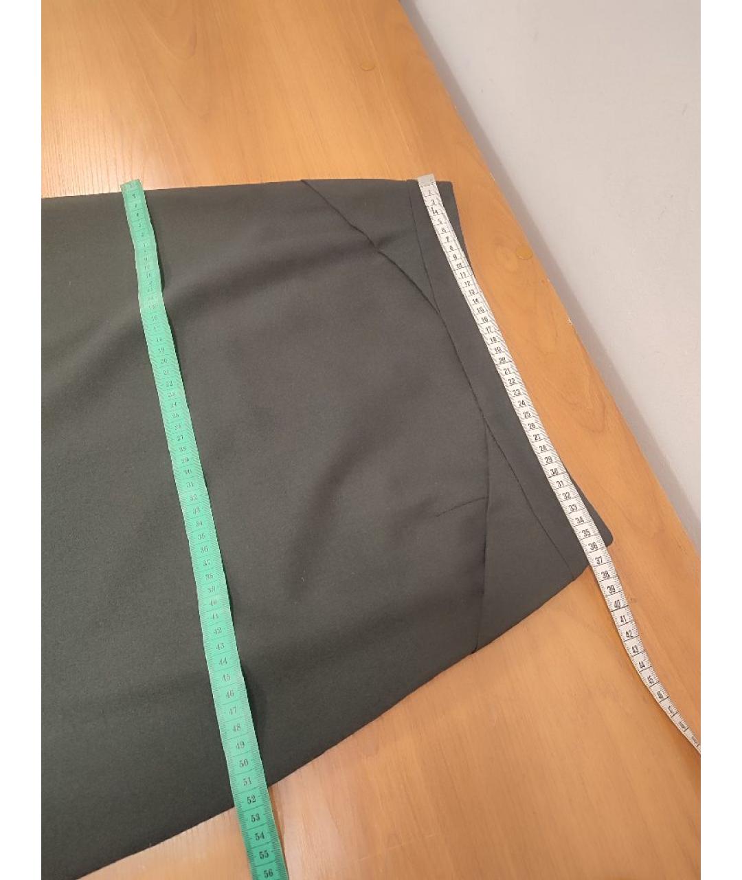 HUGO BOSS Антрацитовая шерстяная юбка миди, фото 8