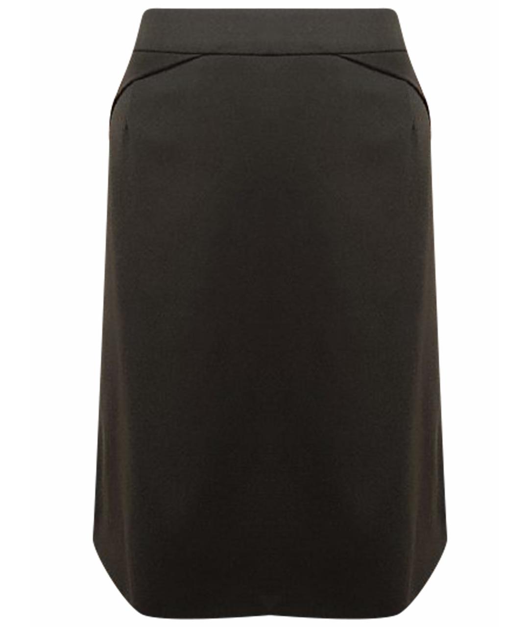HUGO BOSS Антрацитовая шерстяная юбка миди, фото 1