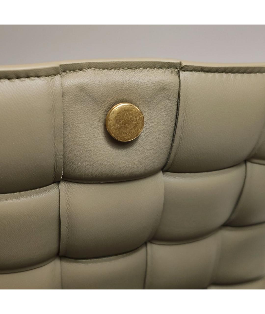 BOTTEGA VENETA Хаки кожаная сумка через плечо, фото 8