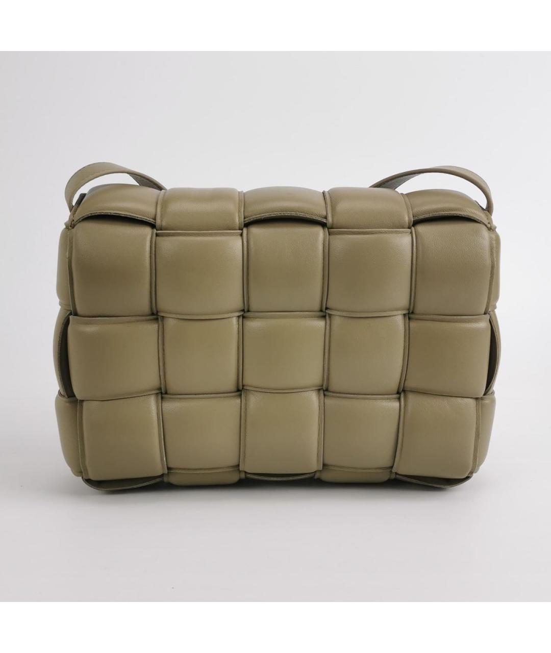 BOTTEGA VENETA Хаки кожаная сумка через плечо, фото 4