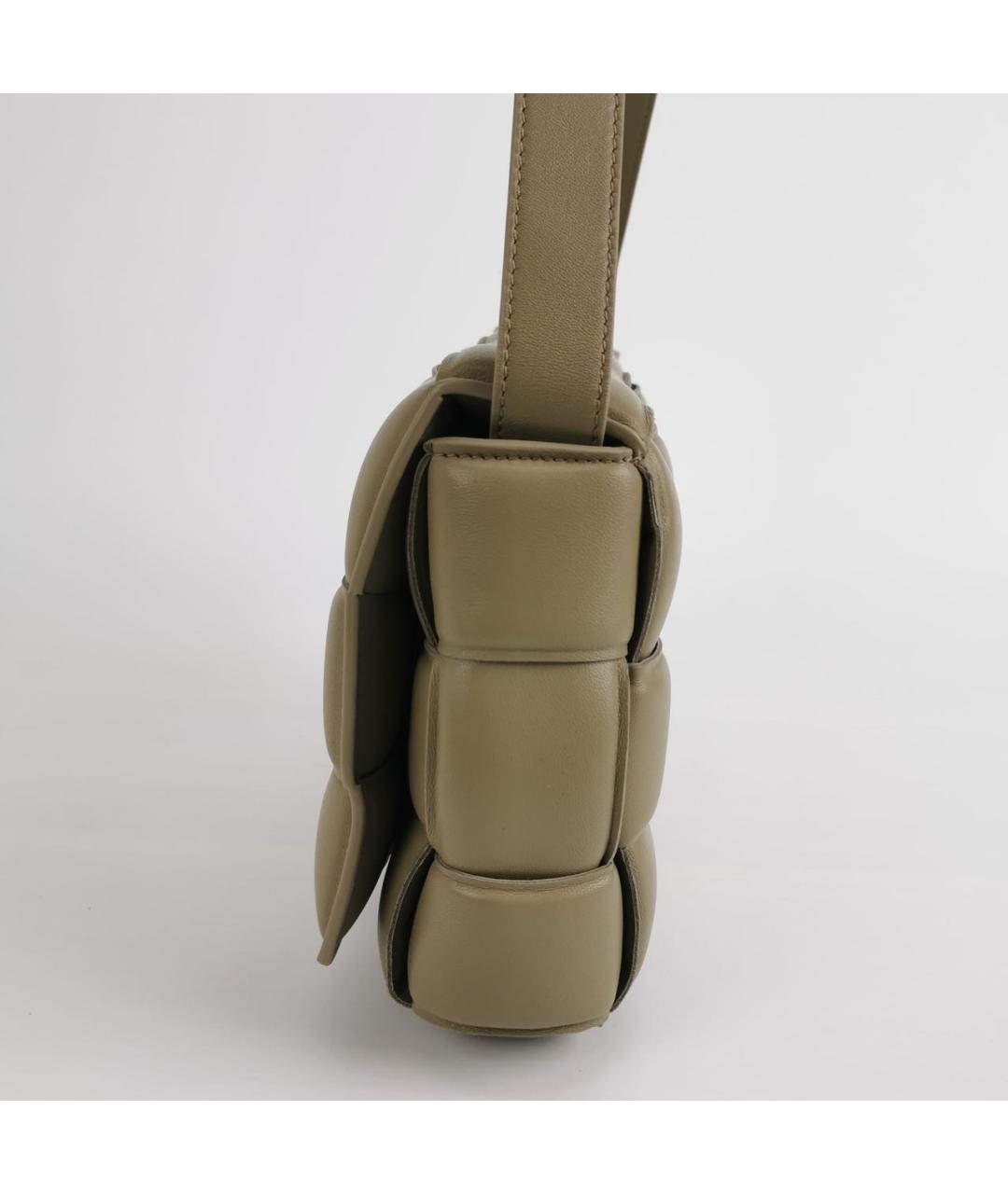 BOTTEGA VENETA Хаки кожаная сумка через плечо, фото 2