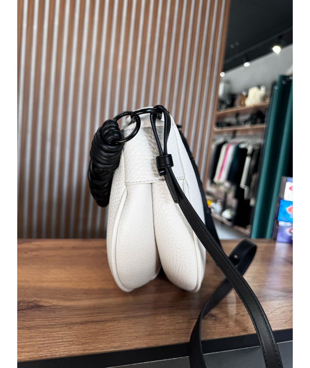 DKNY Белая сумка через плечо из искусственной кожи, фото 2