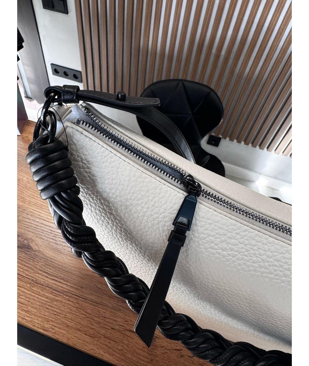 DKNY Белая сумка через плечо из искусственной кожи, фото 4