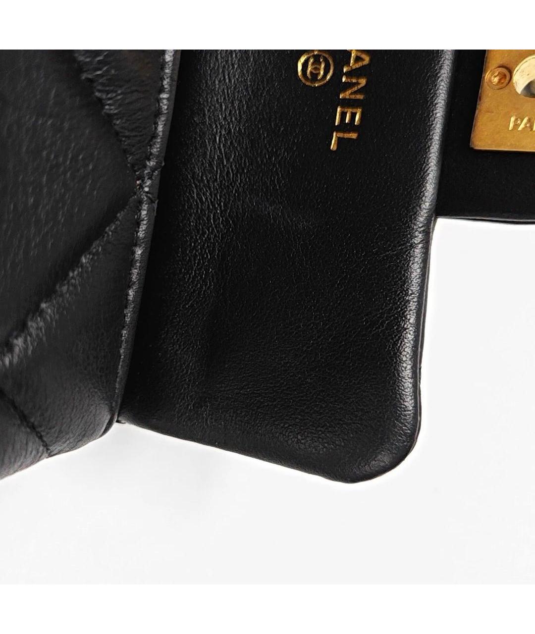 CHANEL Черная кожаная сумка через плечо, фото 6