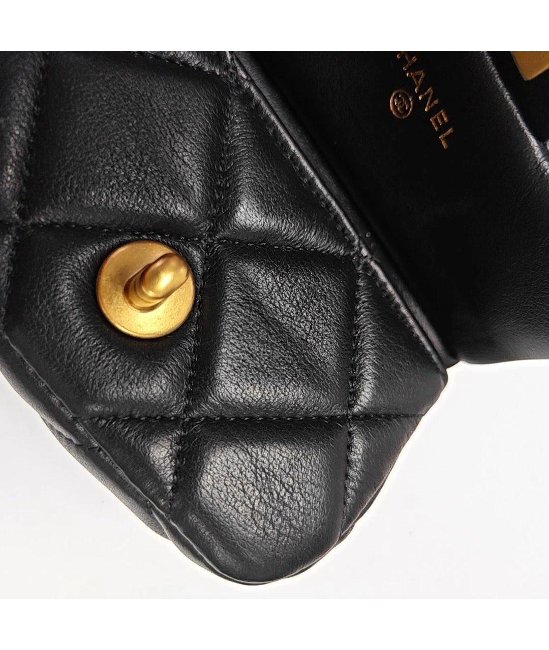 CHANEL Черная кожаная сумка через плечо, фото 5