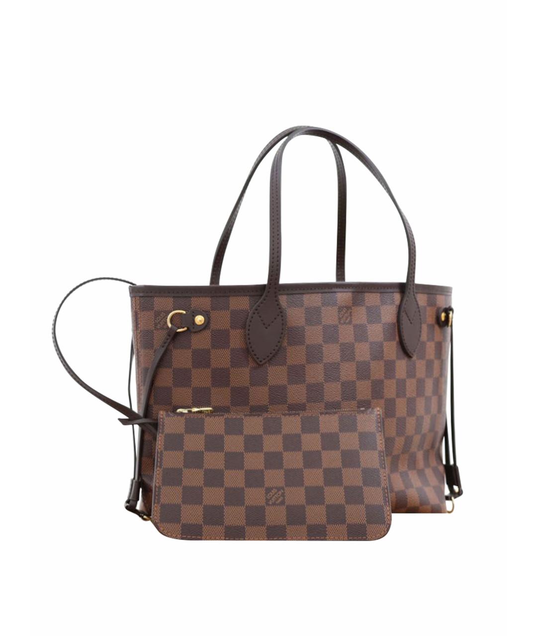 LOUIS VUITTON Коричневая кожаная сумка тоут, фото 1