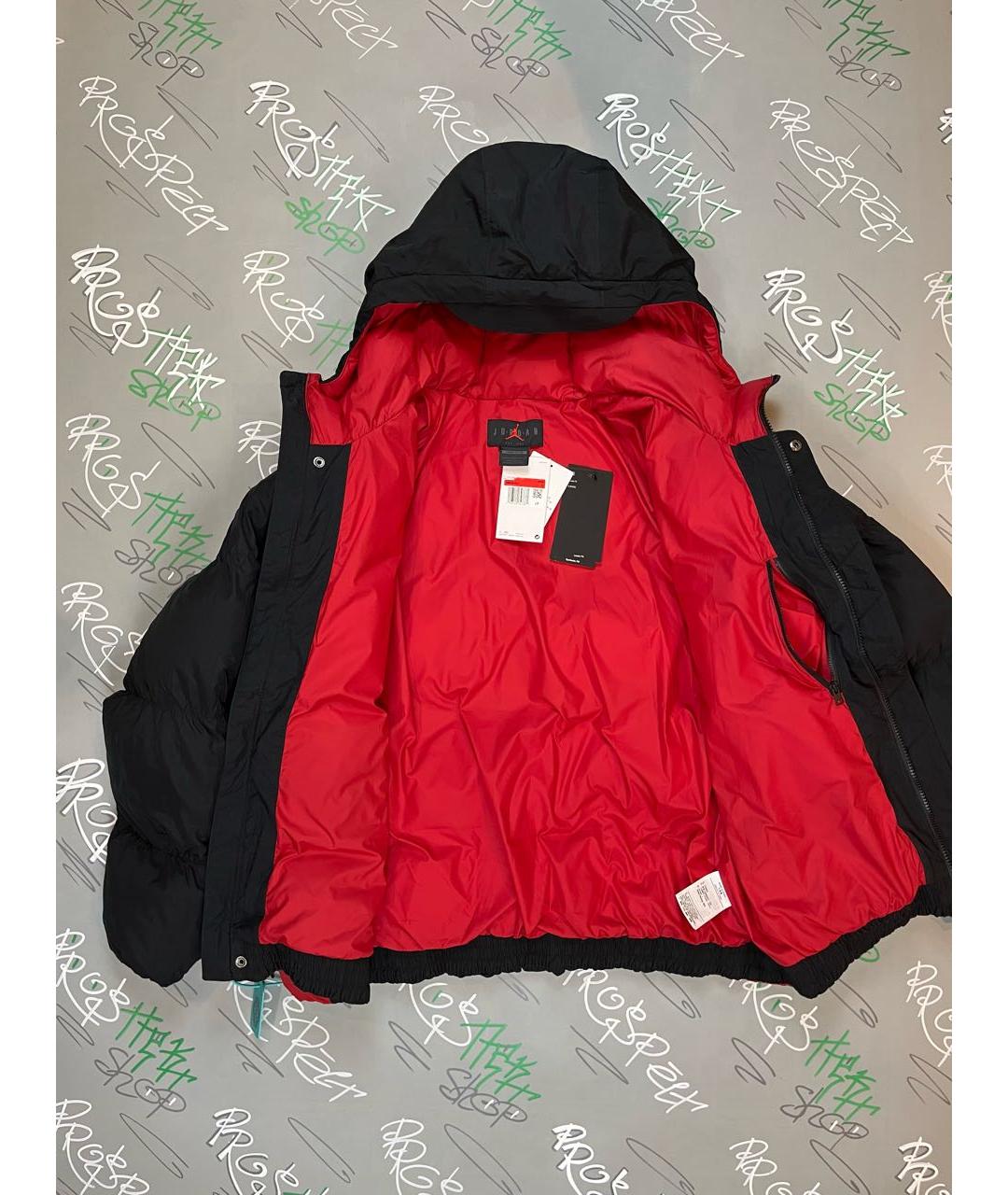 JORDAN Черный полиэстеровый пуховик, фото 6