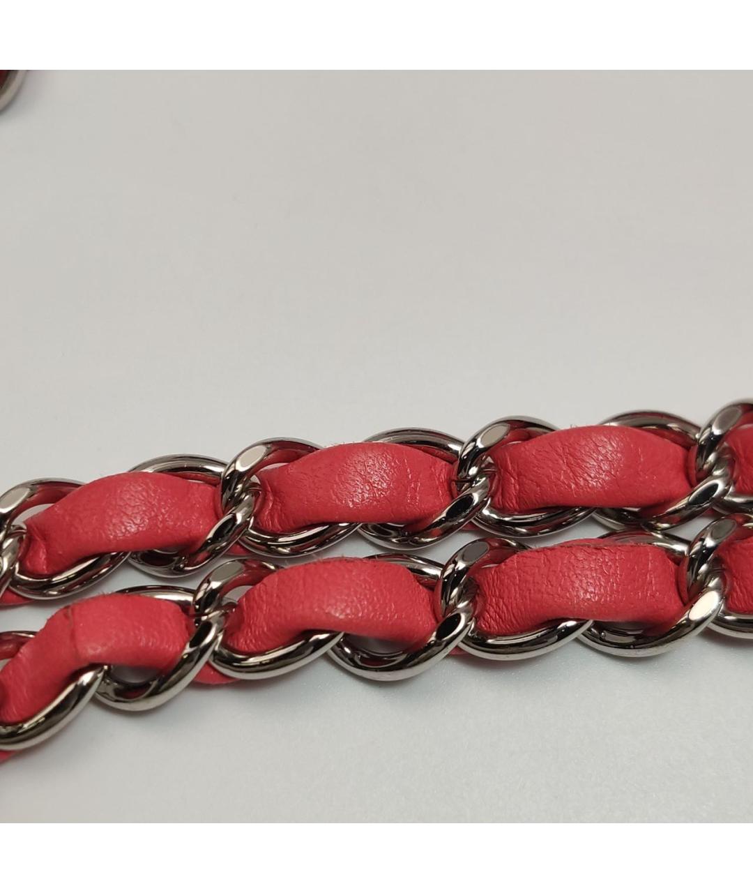 CHANEL Розовая кожаная сумка через плечо, фото 8