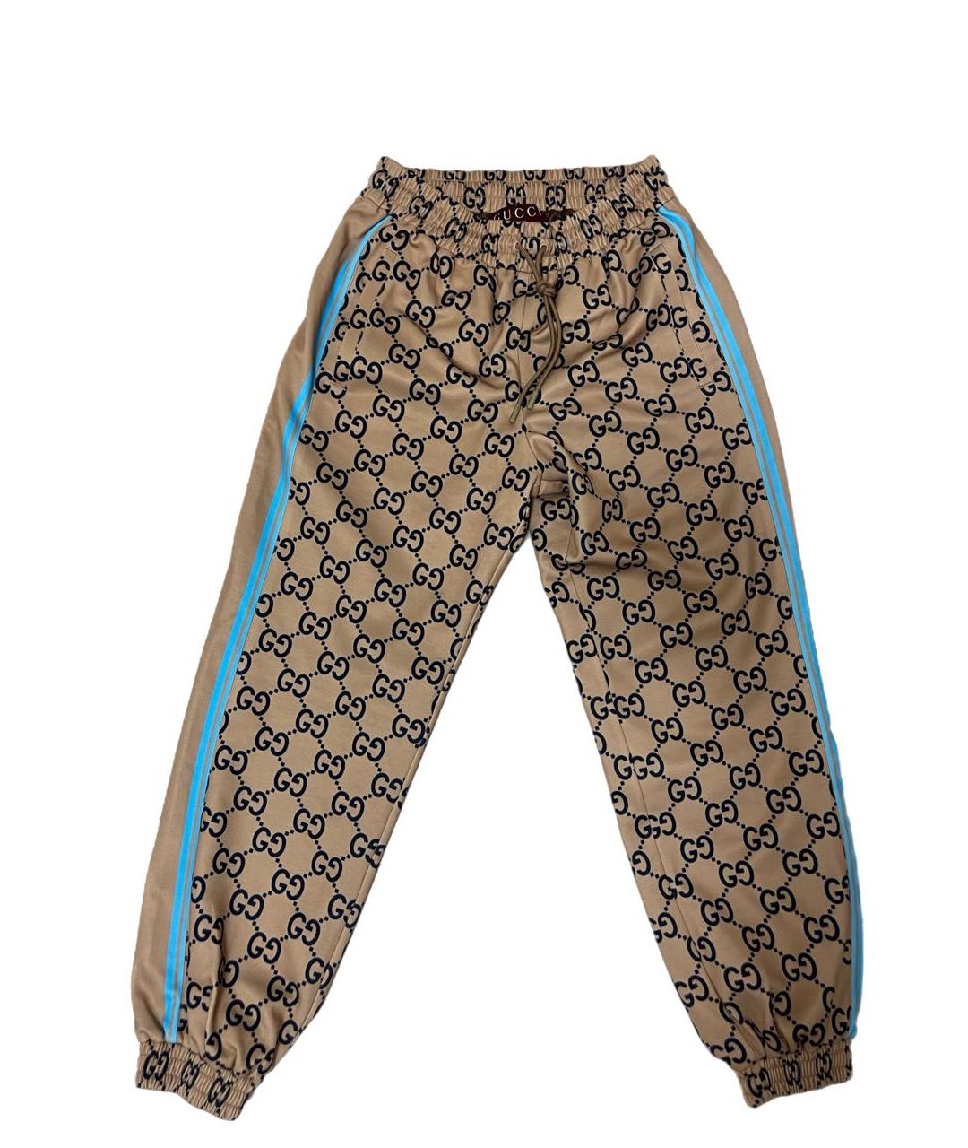 GUCCI Горчичные полиэстеровые спортивные брюки и шорты, фото 5