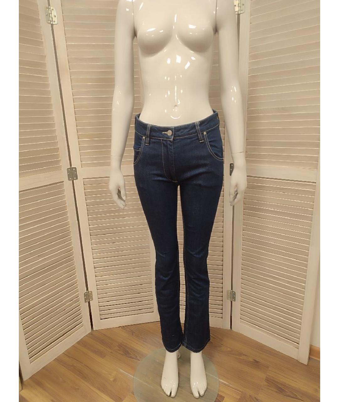 ISABEL MARANT Синие хлопко-эластановые прямые джинсы, фото 10