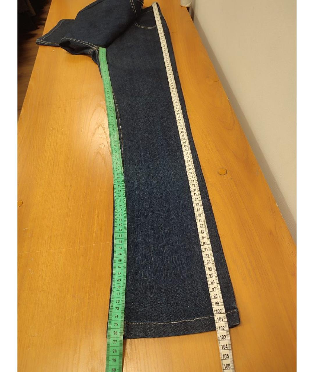 ISABEL MARANT Синие хлопко-эластановые прямые джинсы, фото 9