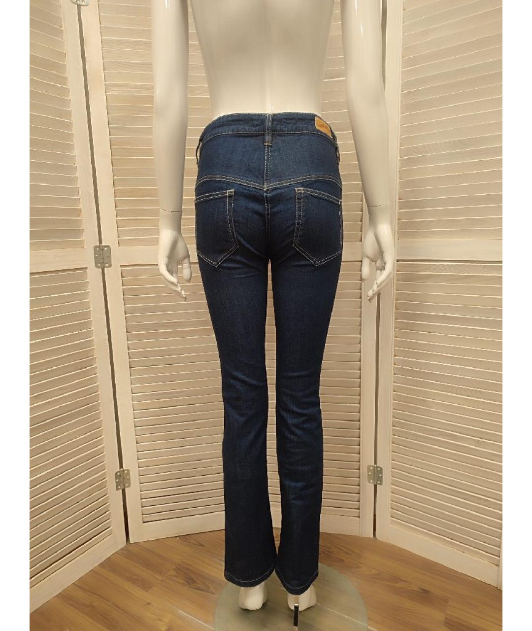 ISABEL MARANT Синие хлопко-эластановые прямые джинсы, фото 2