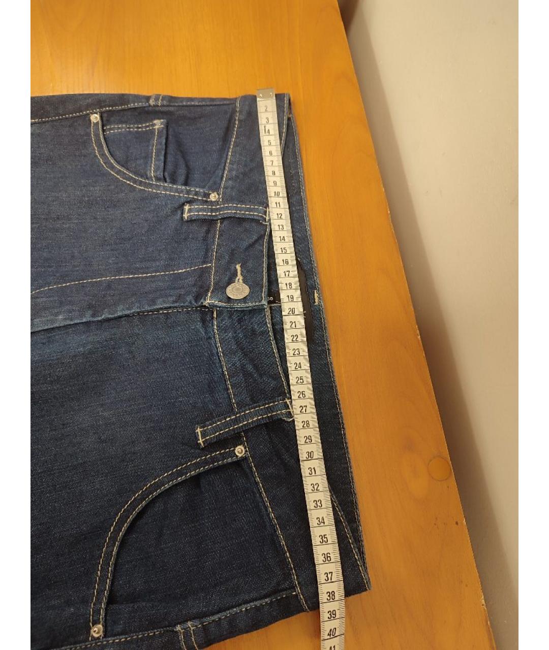 ISABEL MARANT Синие хлопко-эластановые прямые джинсы, фото 7