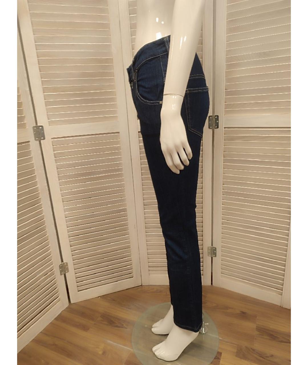 ISABEL MARANT Синие хлопко-эластановые прямые джинсы, фото 4