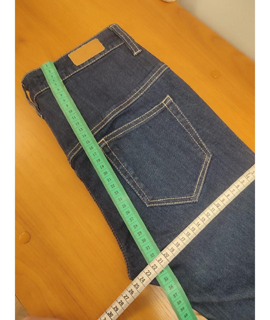 ISABEL MARANT Синие хлопко-эластановые прямые джинсы, фото 8