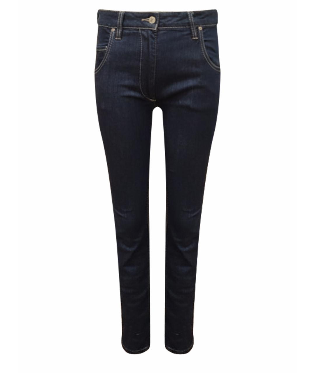 ISABEL MARANT Синие хлопко-эластановые прямые джинсы, фото 1