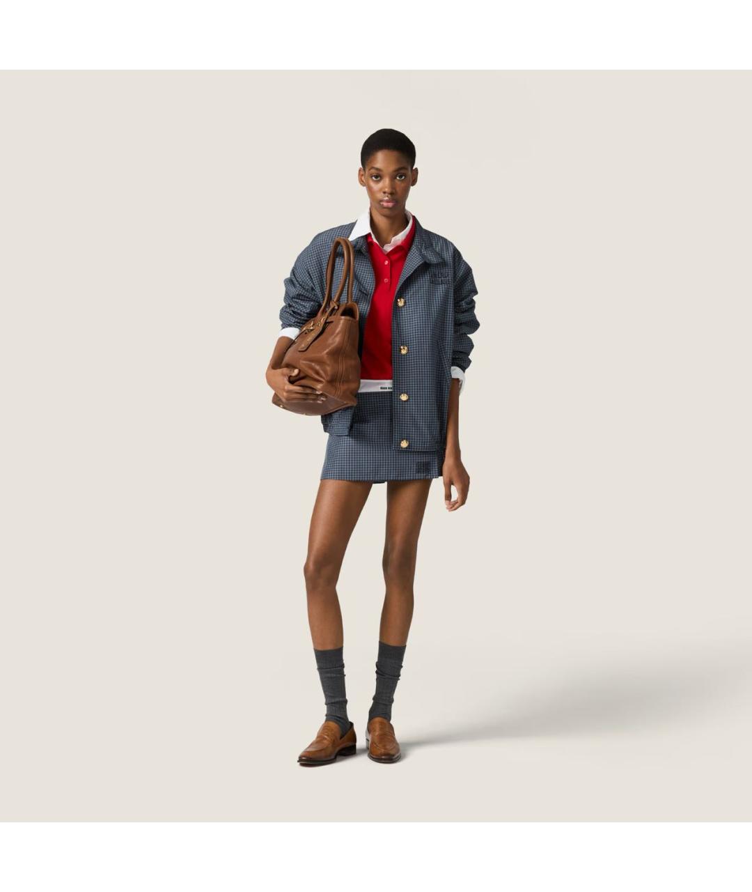 MIU MIU Синяя хлопковая куртка, фото 2