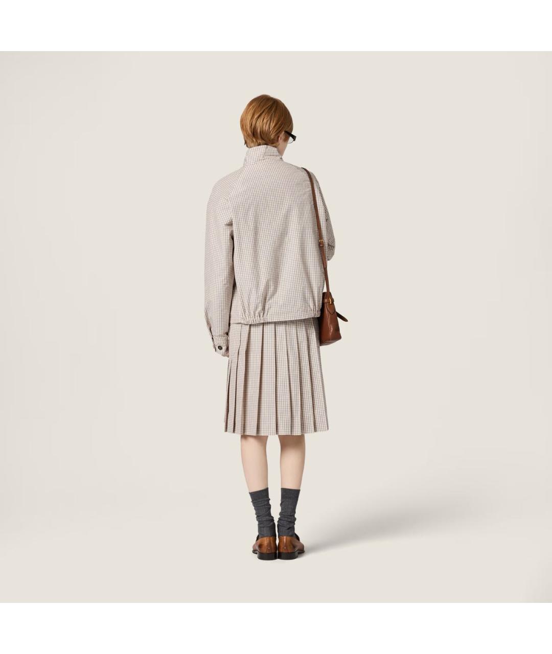 MIU MIU Бежевая полиэстеровая куртка, фото 3