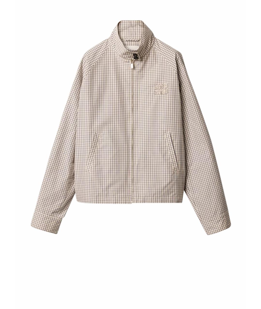 MIU MIU Бежевая полиэстеровая куртка, фото 1