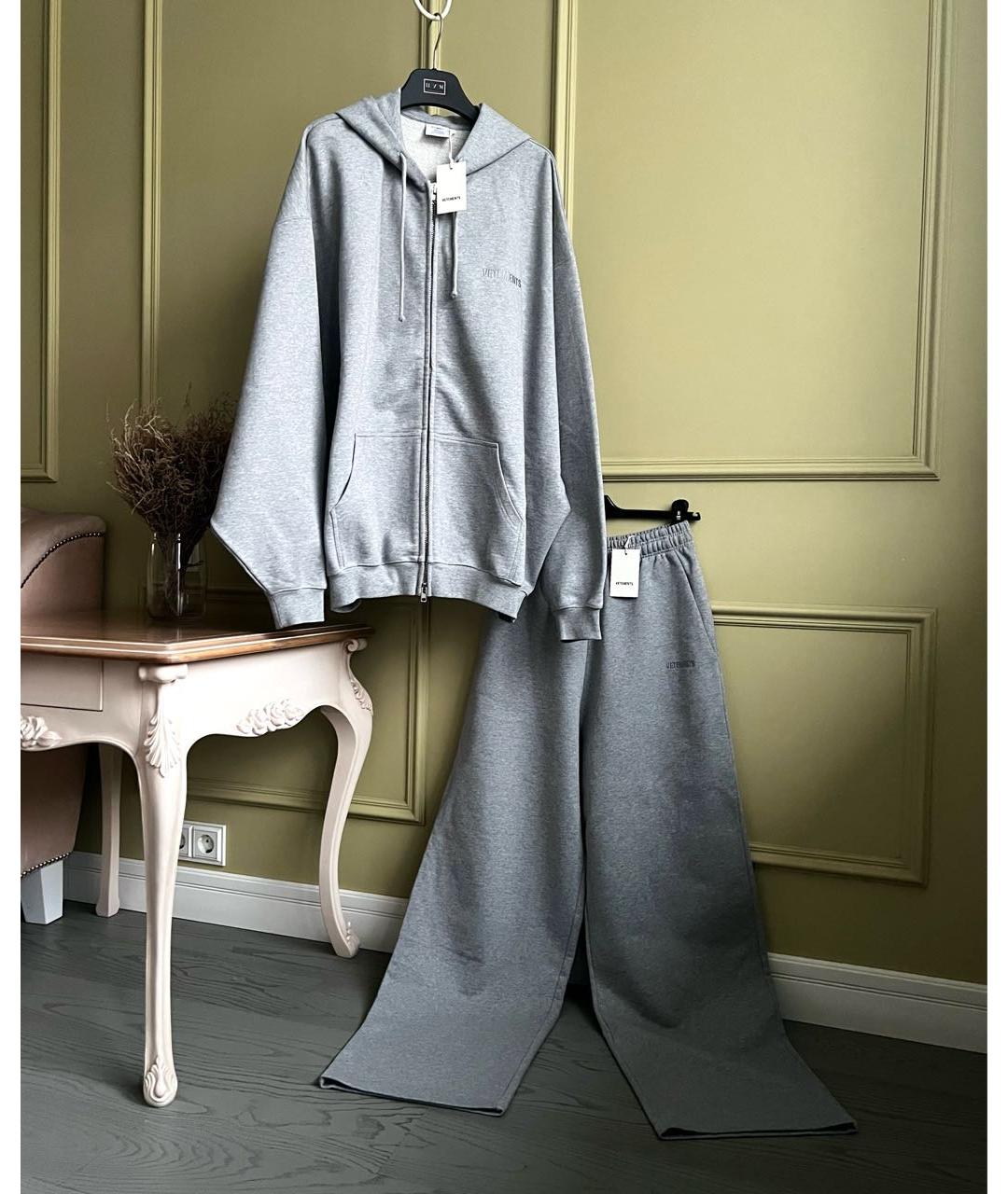 VETEMENTS Серый хлопковый спортивные костюмы, фото 9