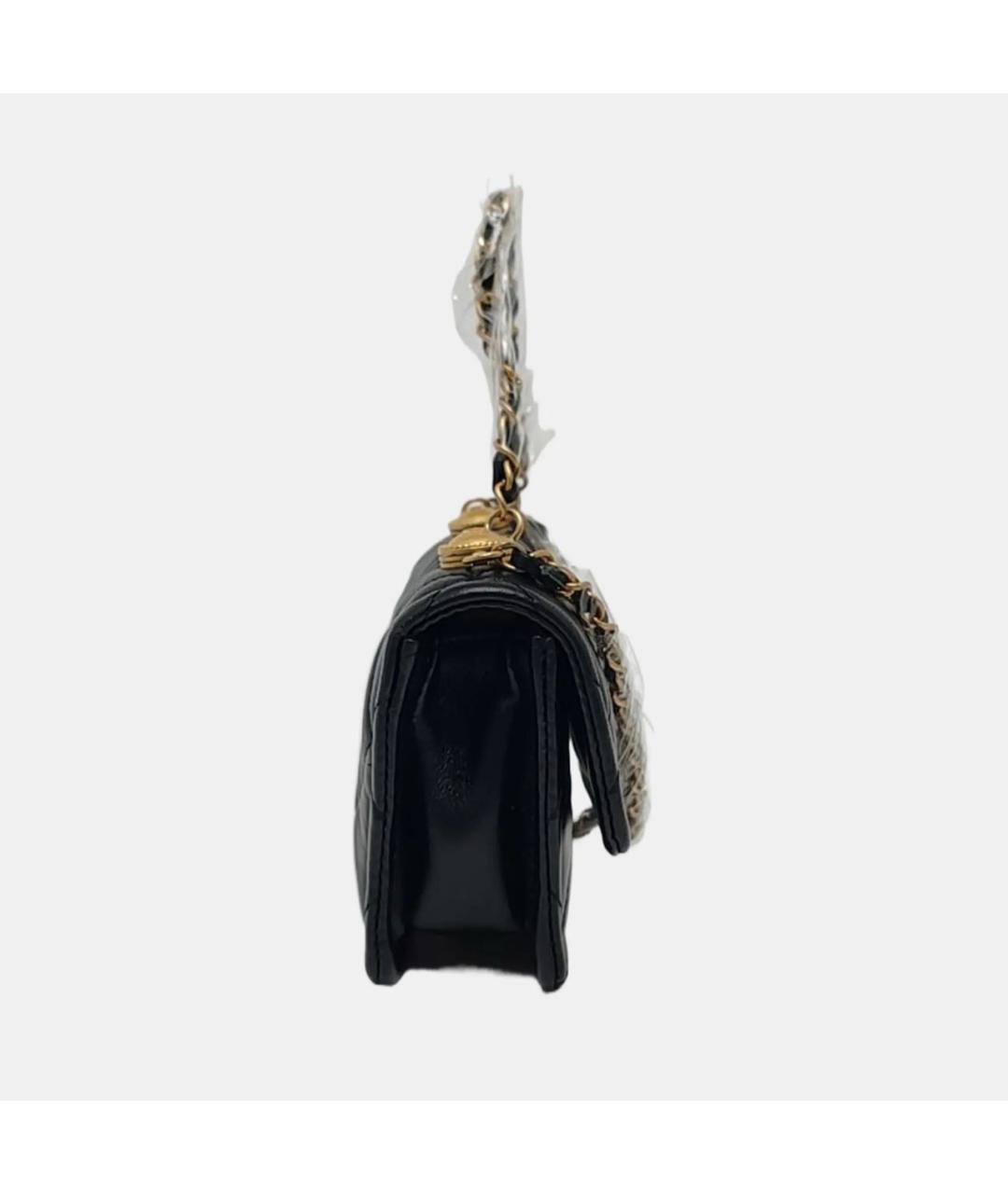 CHANEL Черная кожаная сумка через плечо, фото 3