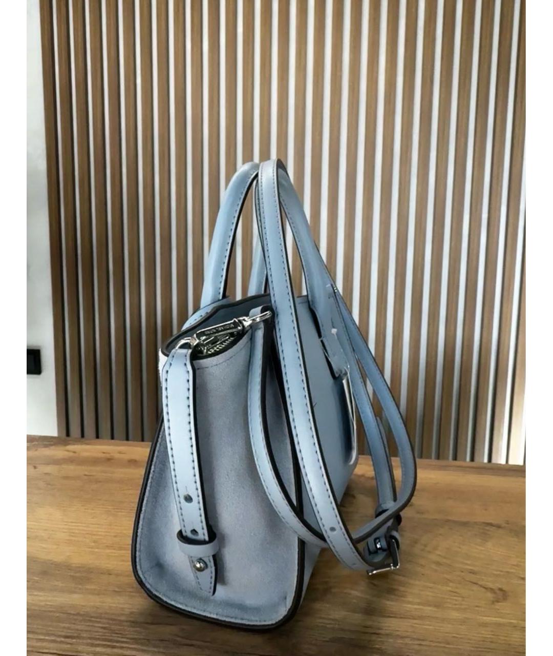 MICHAEL KORS Голубая кожаная сумка с короткими ручками, фото 2