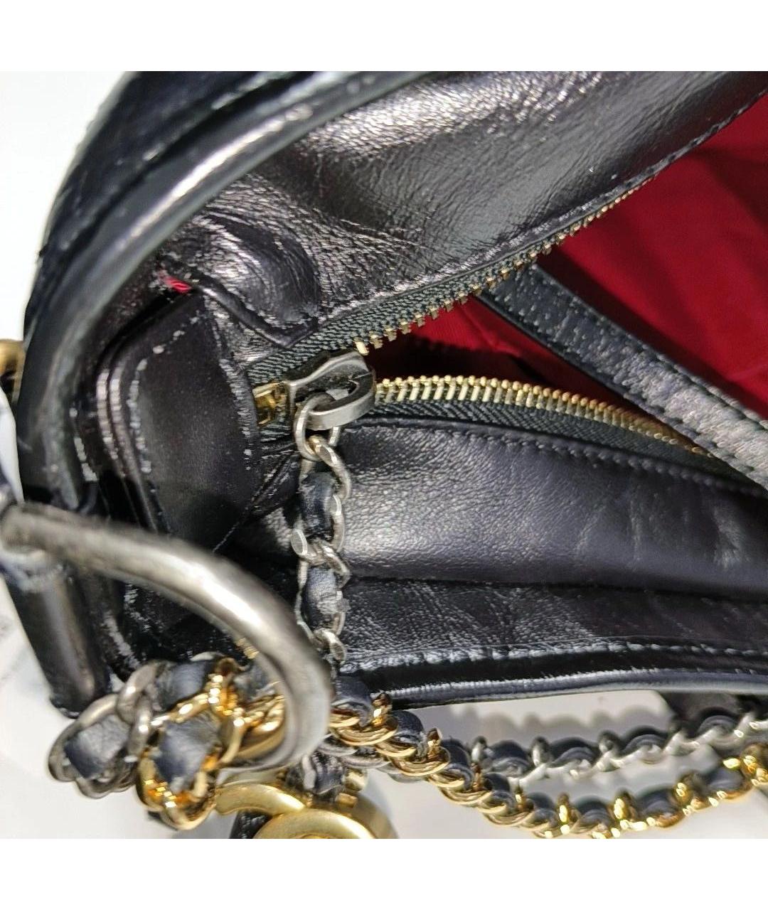 CHANEL Черная кожаная сумка через плечо, фото 7