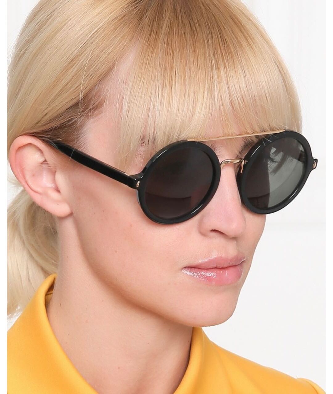 ETRO Черные пластиковые солнцезащитные очки, фото 3