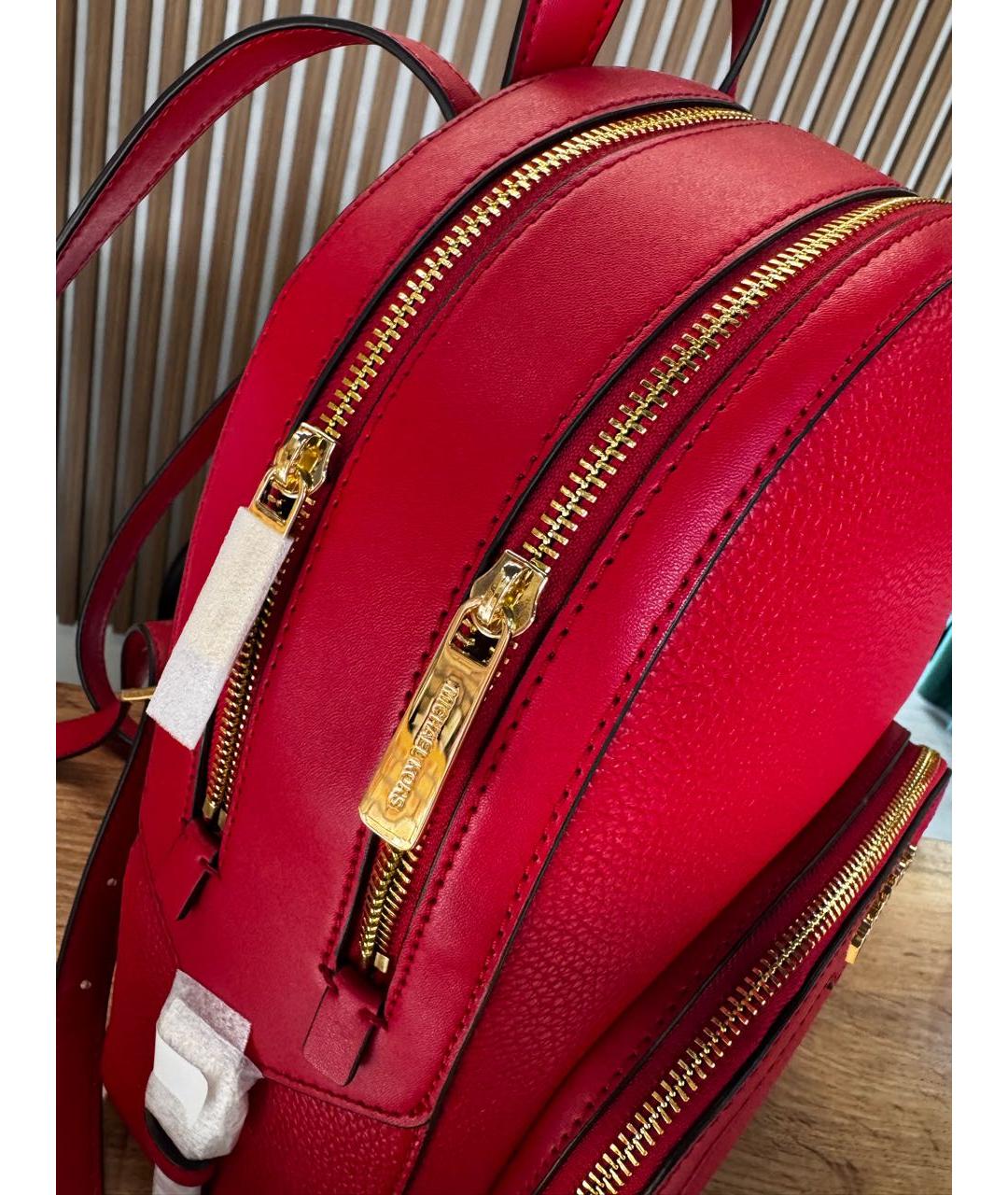 MICHAEL KORS Красный кожаный рюкзак, фото 4