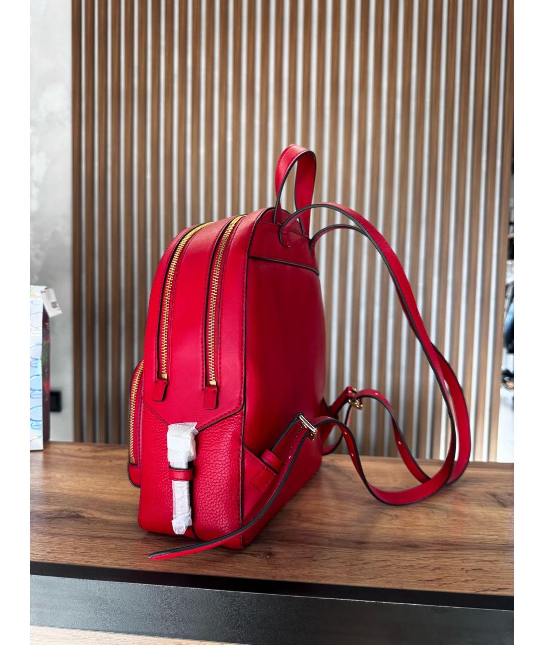 MICHAEL KORS Красный кожаный рюкзак, фото 2