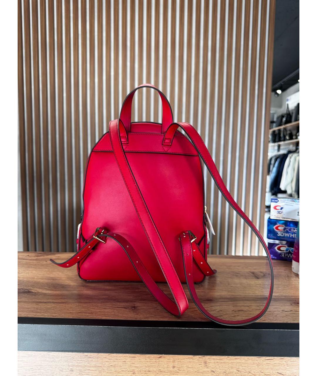 MICHAEL KORS Красный кожаный рюкзак, фото 3