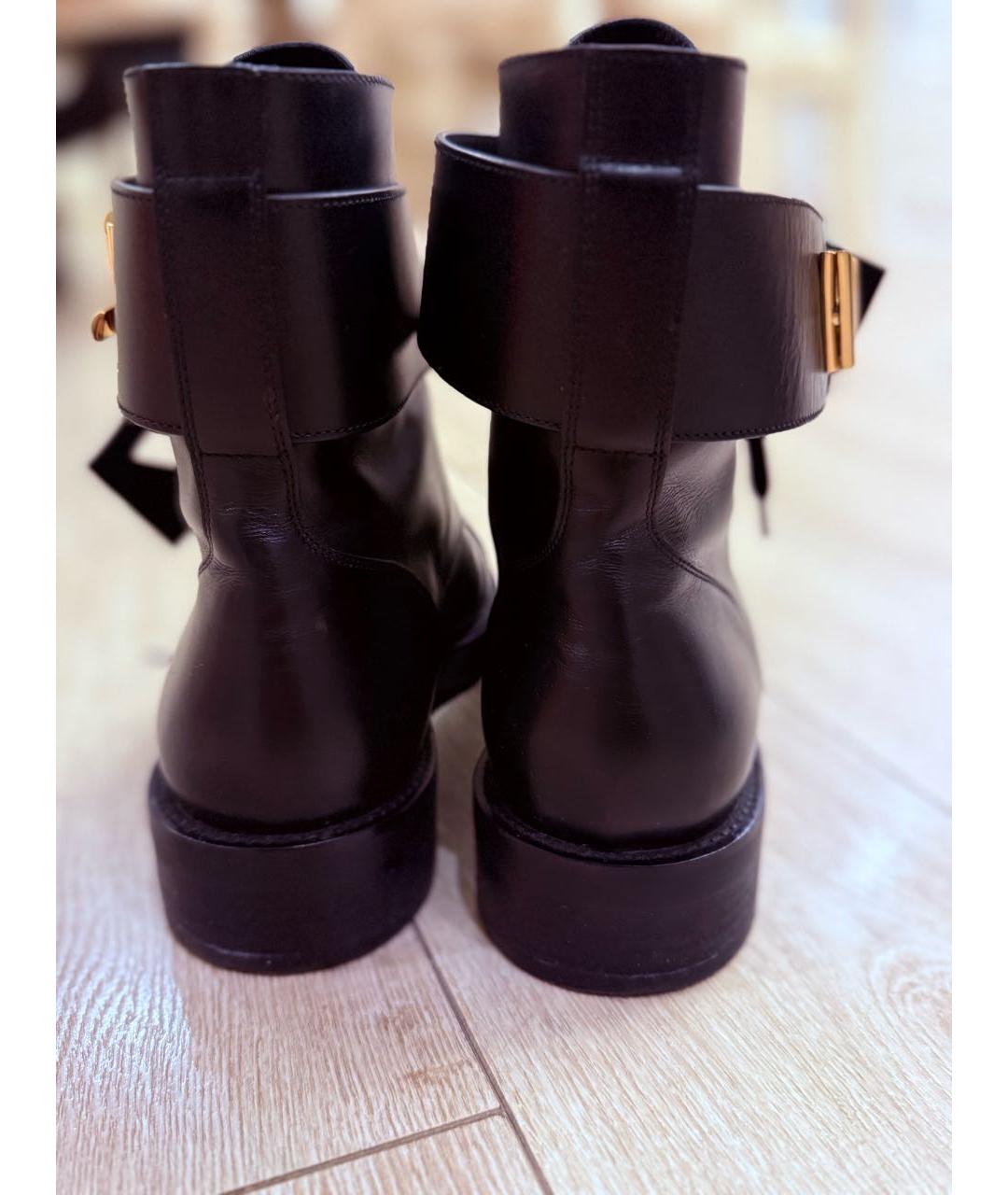 LOUIS VUITTON Черные кожаные ботинки, фото 3