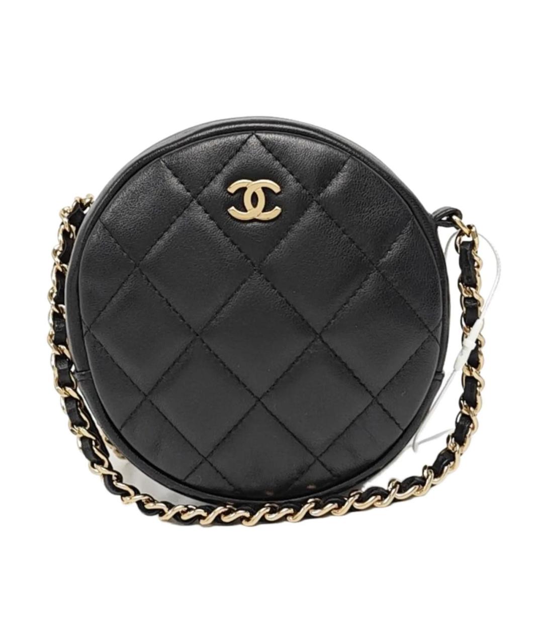 CHANEL Черная кожаная сумка через плечо, фото 9