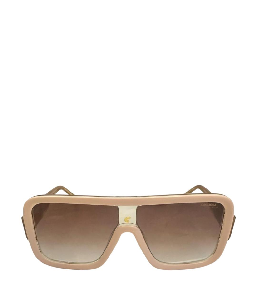 CARRERA Y CARRERA Бежевые пластиковые солнцезащитные очки, фото 1