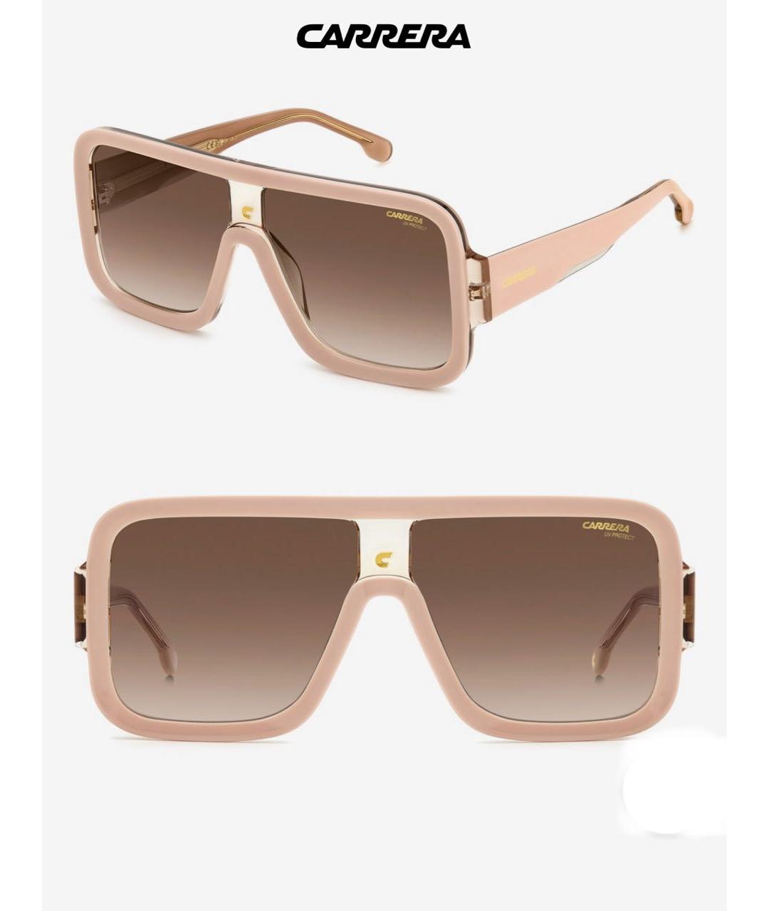 CARRERA Y CARRERA Бежевые пластиковые солнцезащитные очки, фото 5