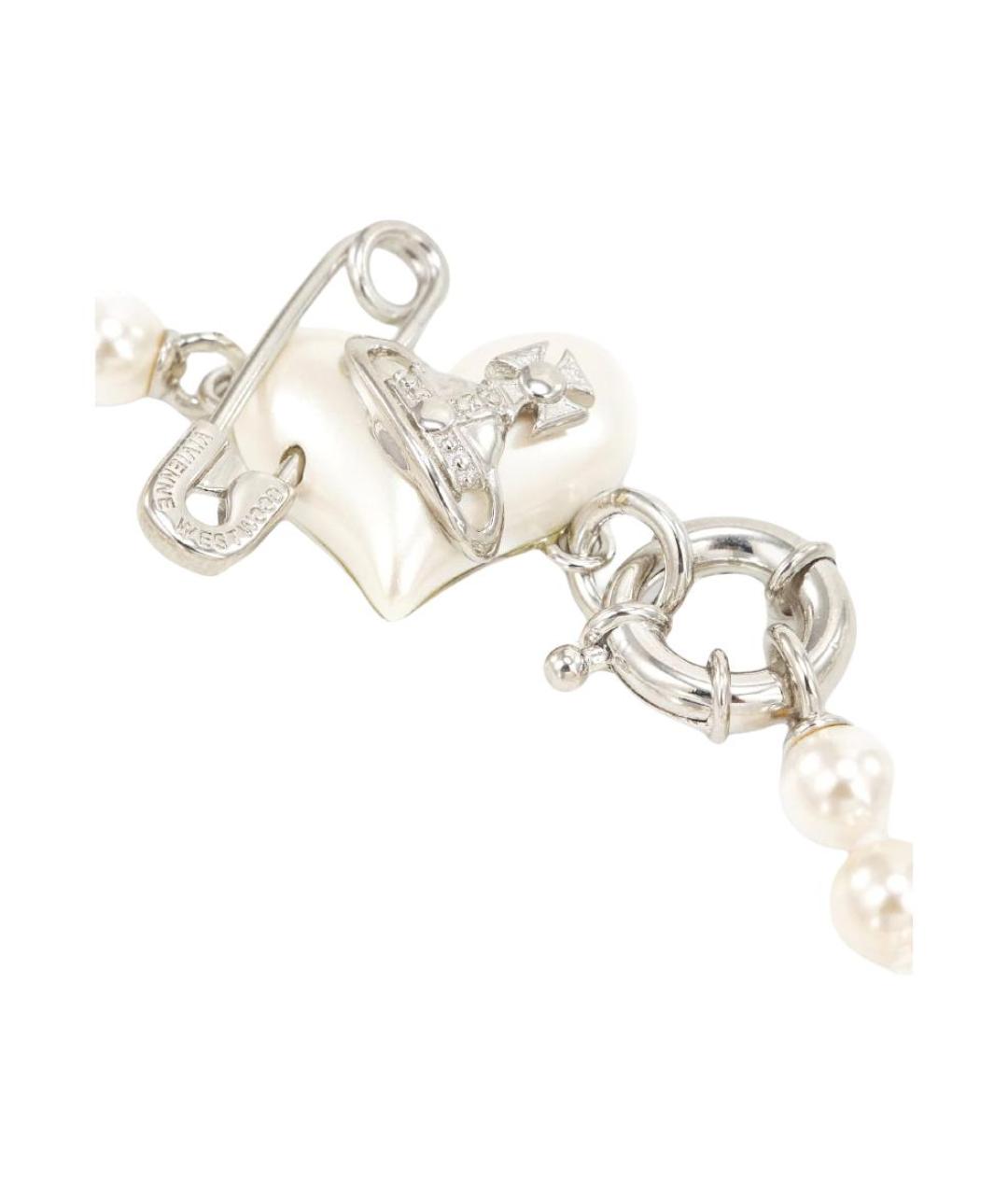 VIVIENNE WESTWOOD Белый жемчужный браслет, фото 5