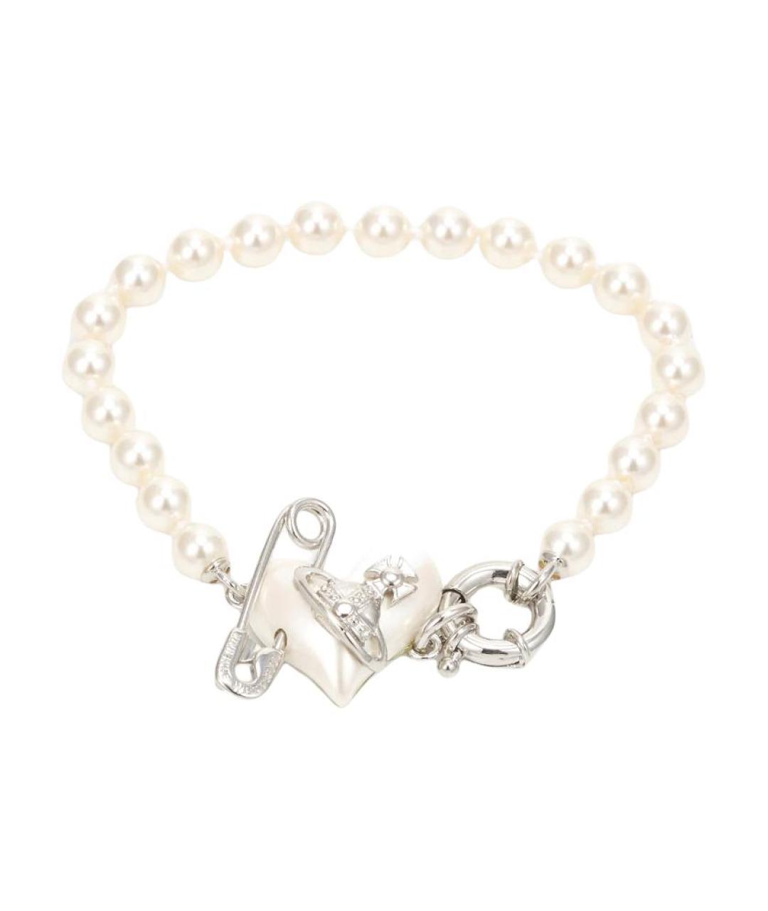 VIVIENNE WESTWOOD Белый жемчужный браслет, фото 3