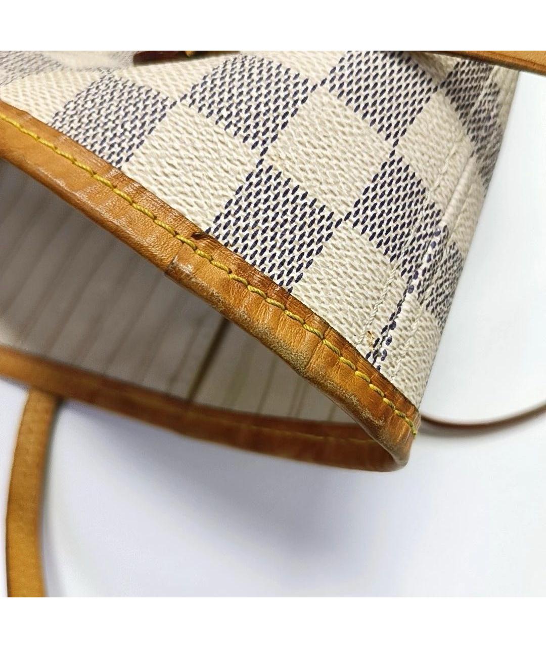 LOUIS VUITTON Бежевая кожаная сумка тоут, фото 7