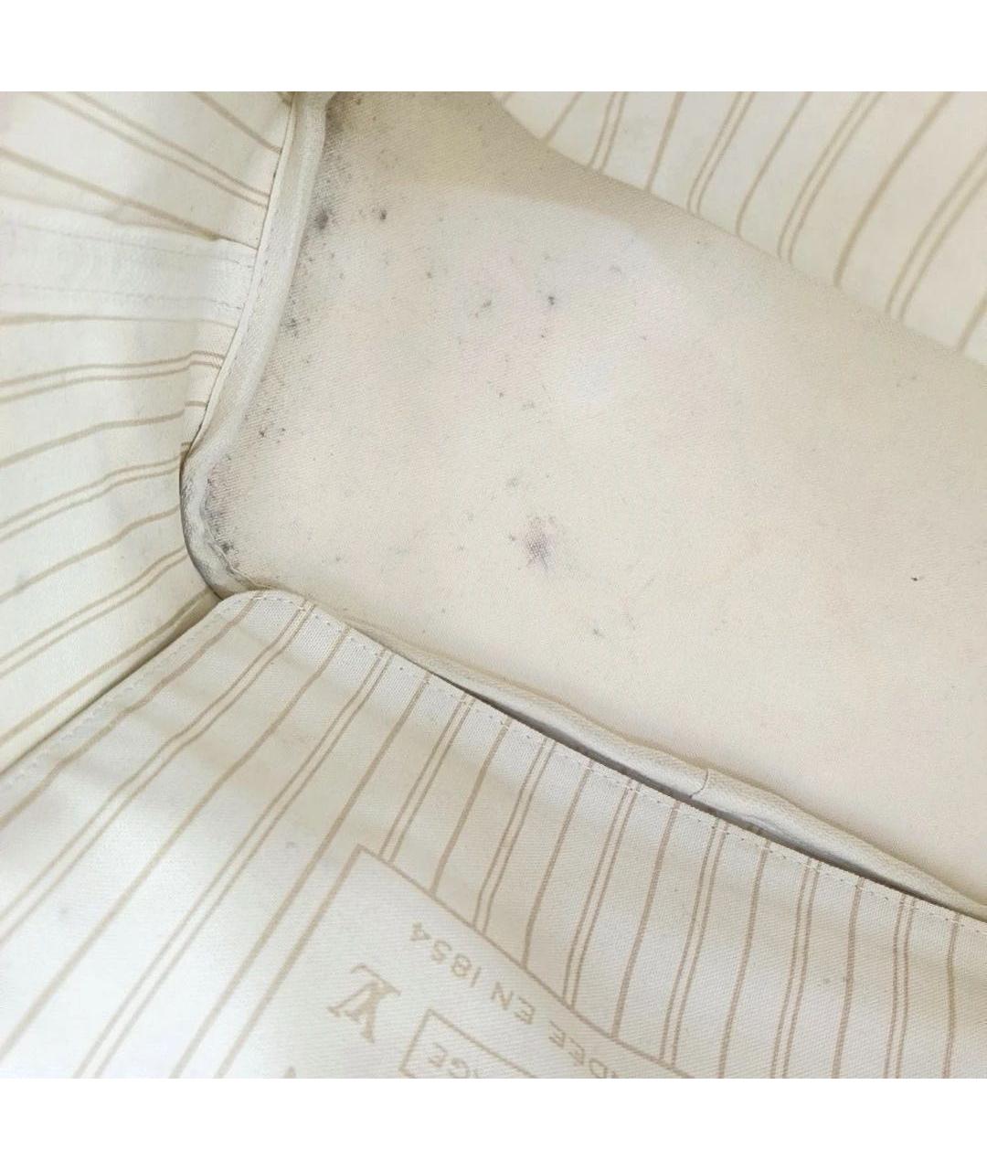 LOUIS VUITTON Бежевая кожаная сумка тоут, фото 8