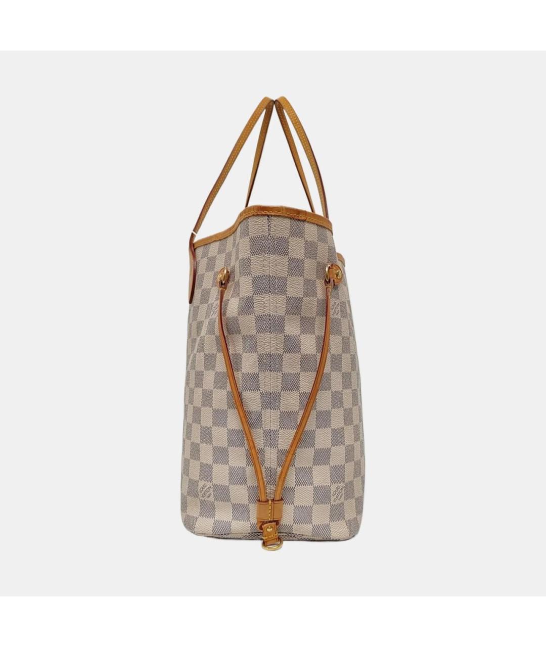 LOUIS VUITTON Бежевая кожаная сумка тоут, фото 3