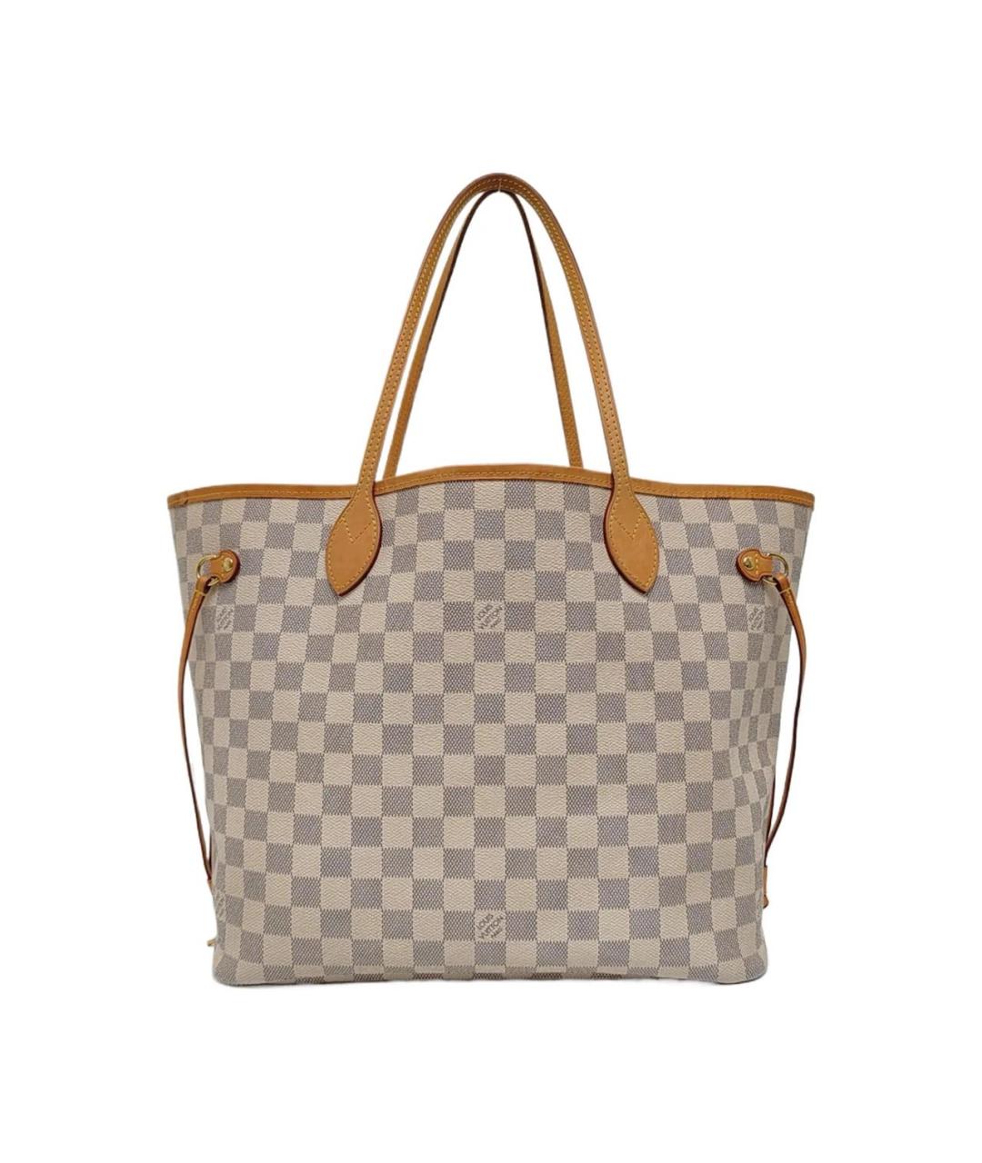 LOUIS VUITTON Бежевая кожаная сумка тоут, фото 9