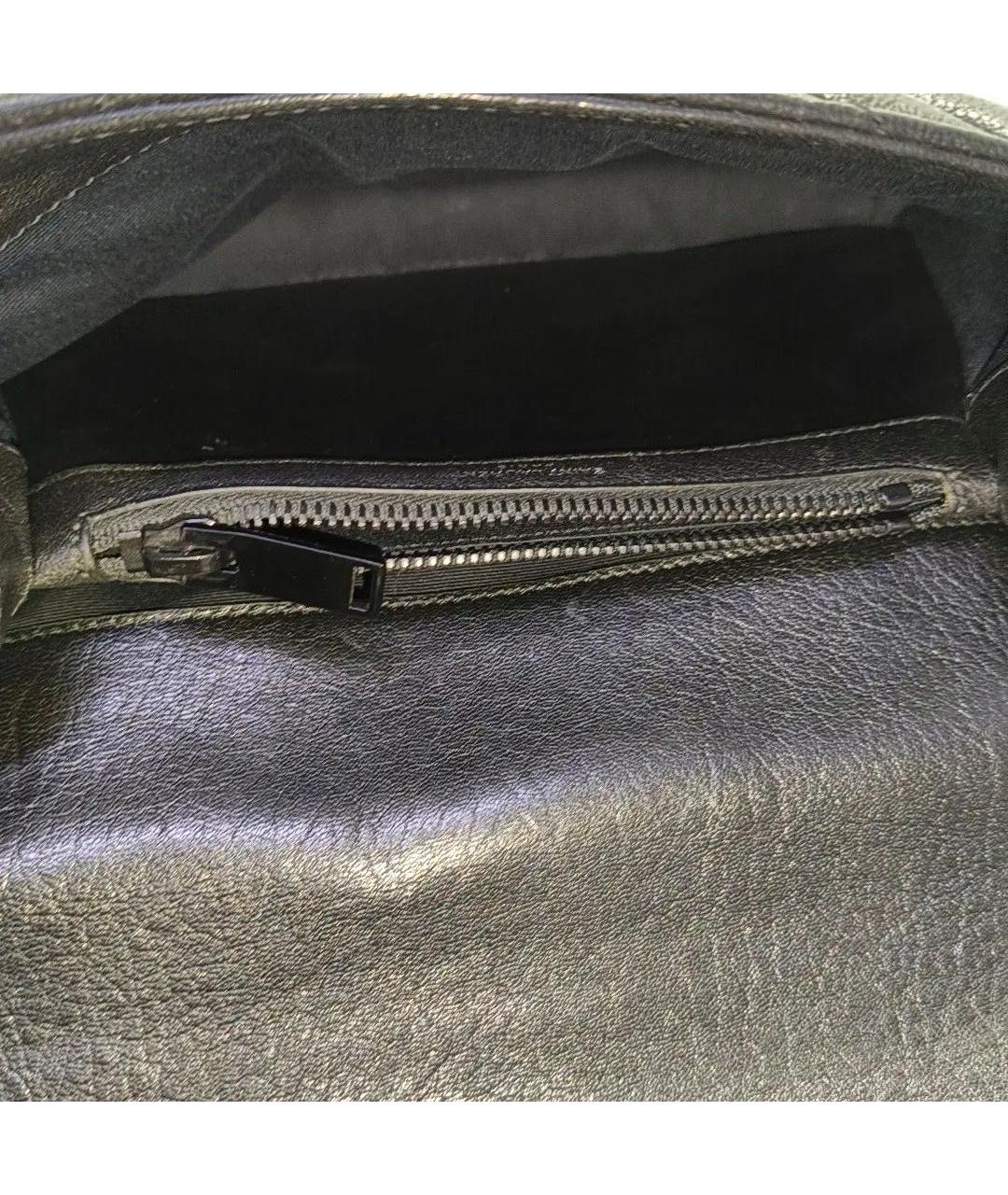 SAINT LAURENT Черная кожаная сумка через плечо, фото 4