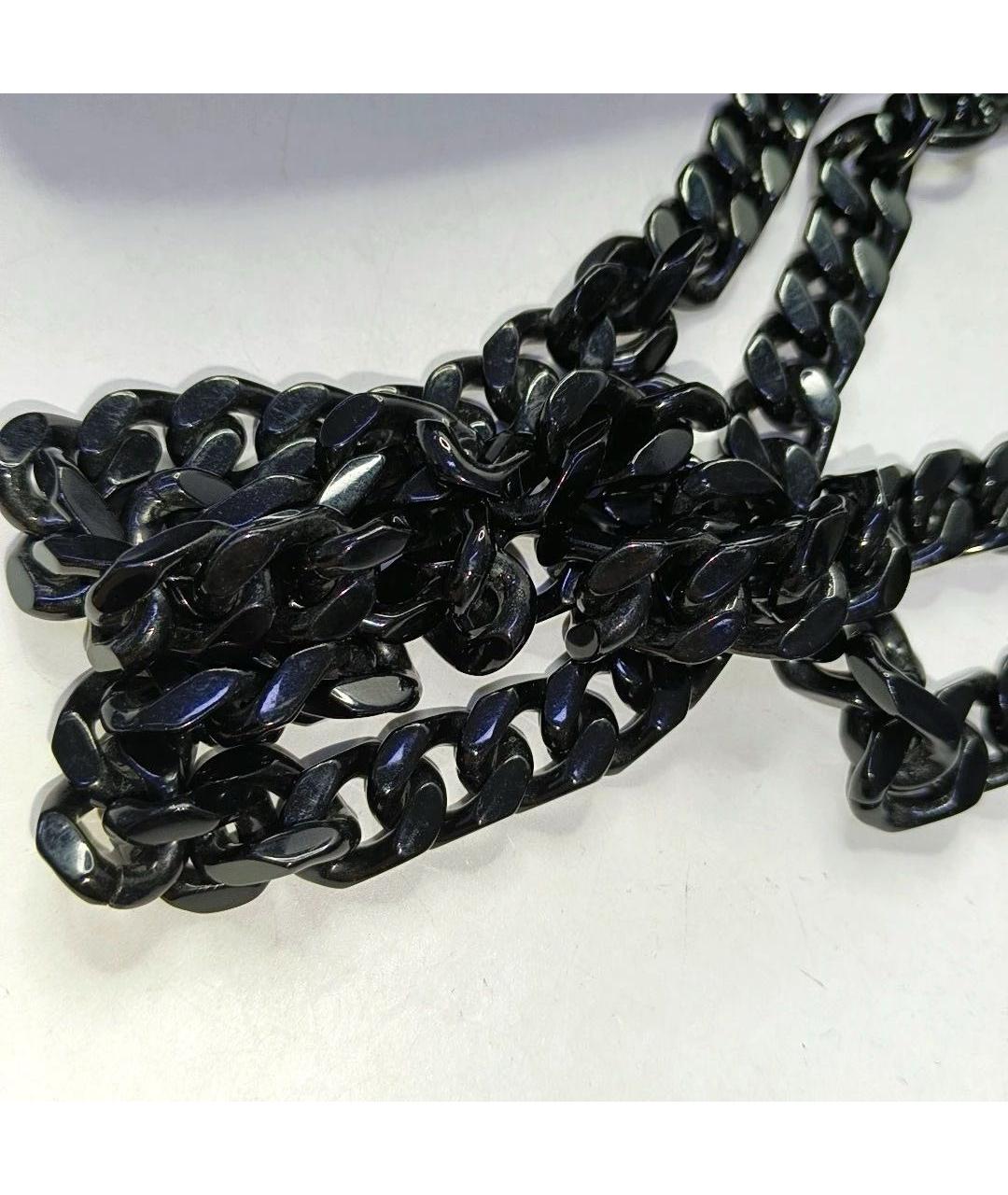 SAINT LAURENT Черная кожаная сумка через плечо, фото 7