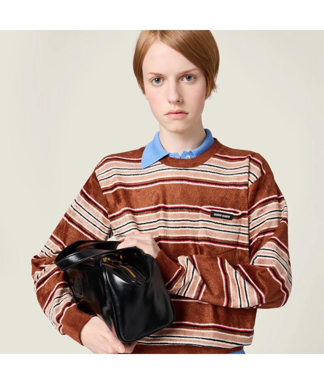 MIU MIU Бежевый полиамидовый джемпер / свитер, фото 4