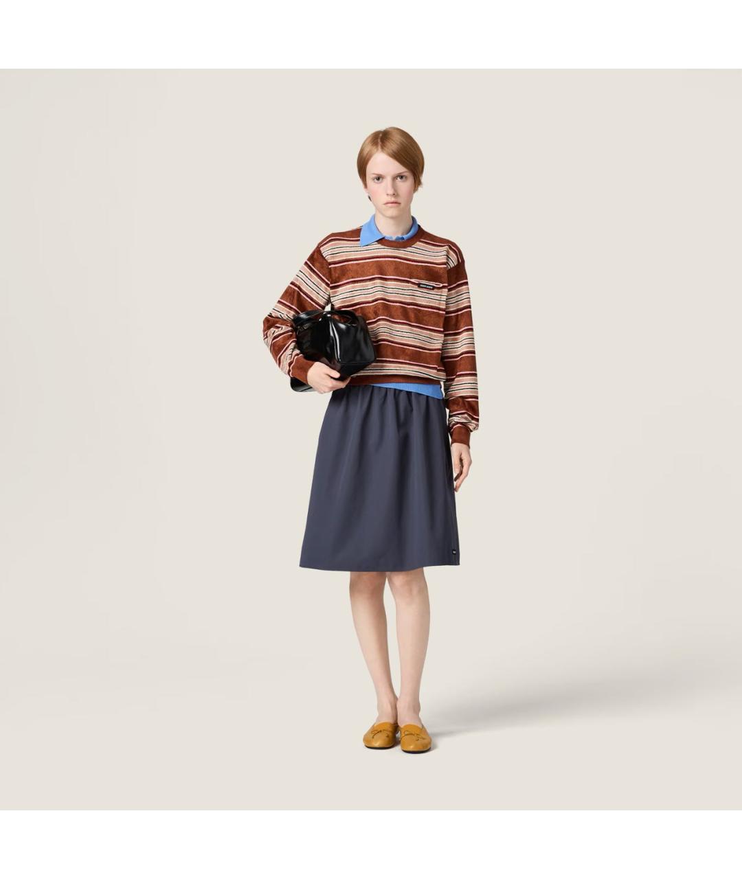 MIU MIU Бежевый полиамидовый джемпер / свитер, фото 2