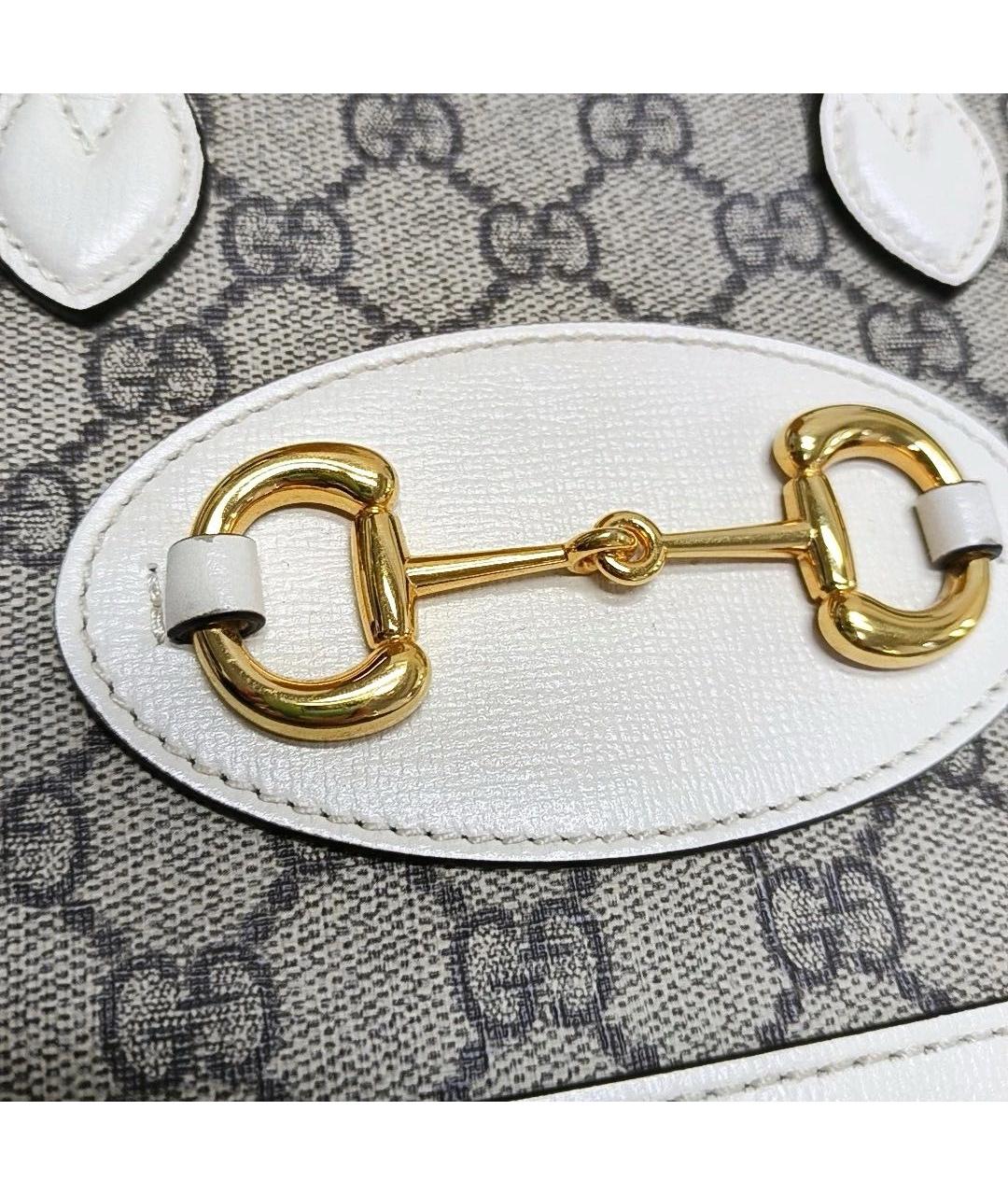 GUCCI Белая кожаная сумка через плечо, фото 7