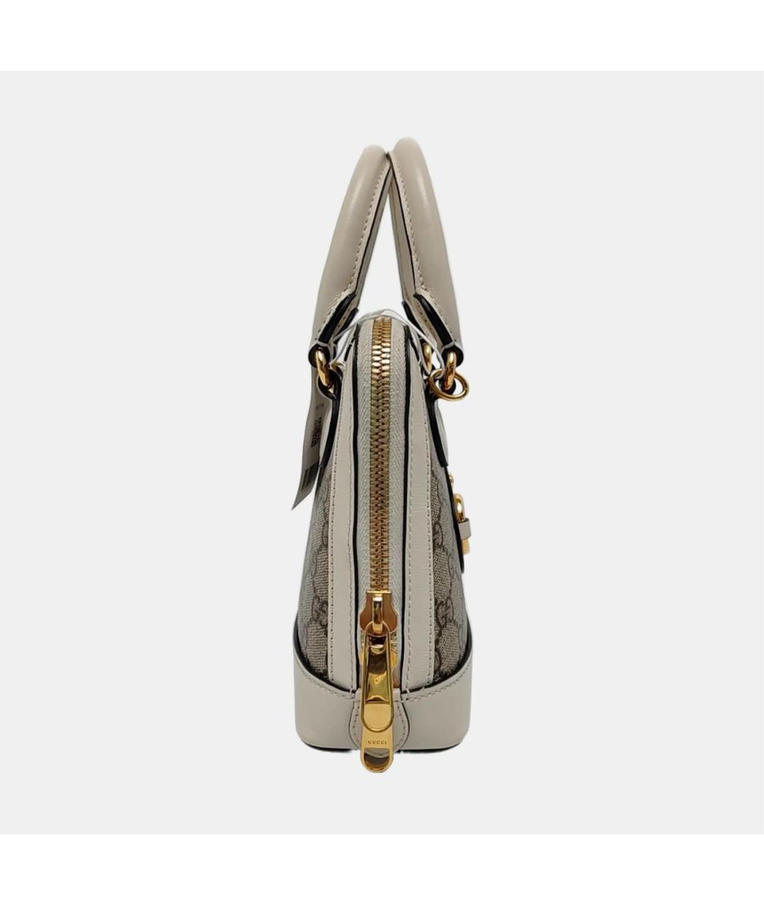 GUCCI Белая кожаная сумка через плечо, фото 3