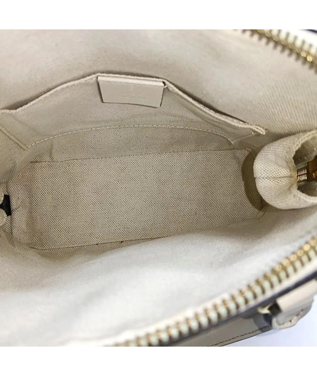 GUCCI Белая кожаная сумка через плечо, фото 6