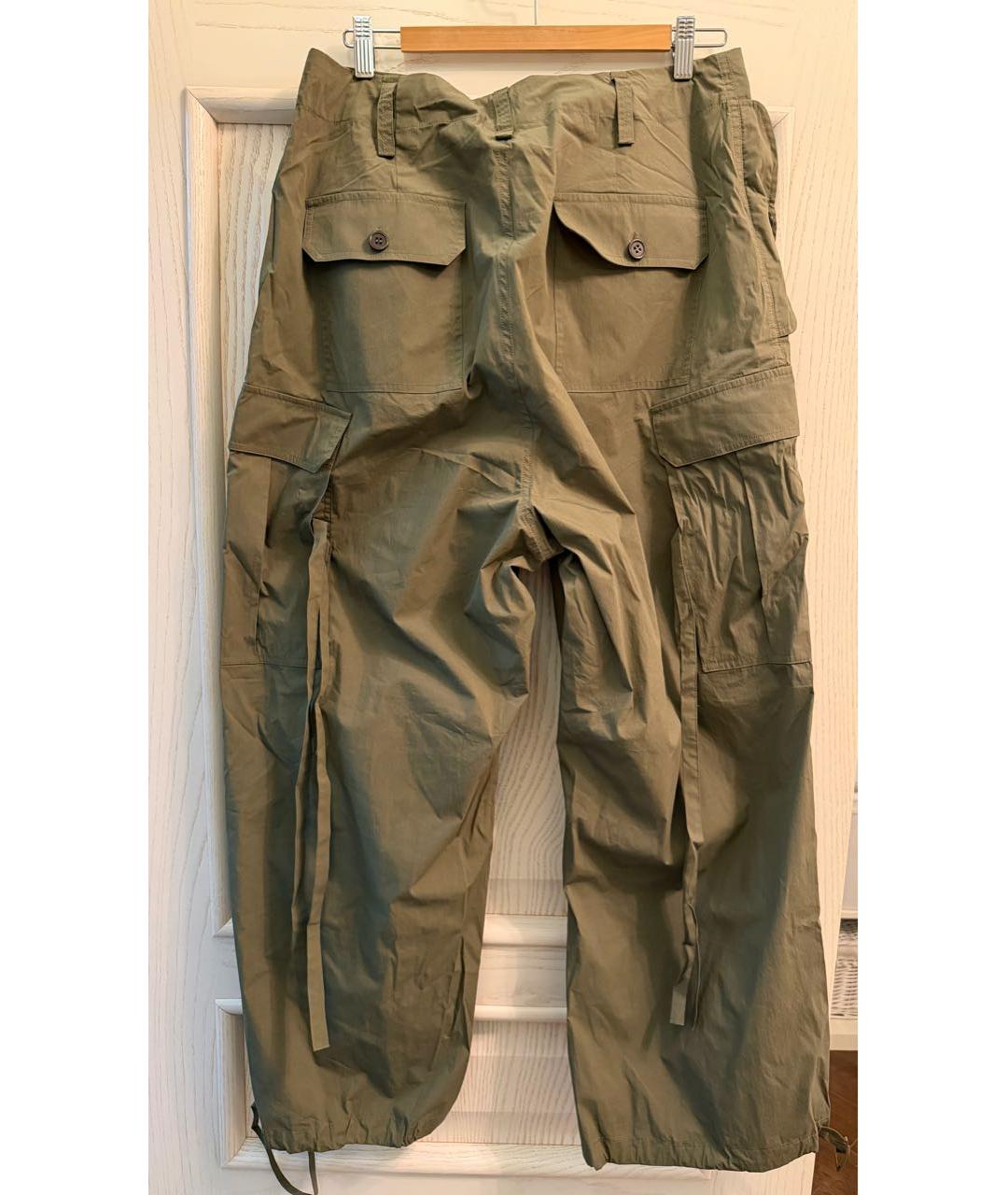 P.A.R.O.S.H. Хаки полиамидовые брюки широкие, фото 2