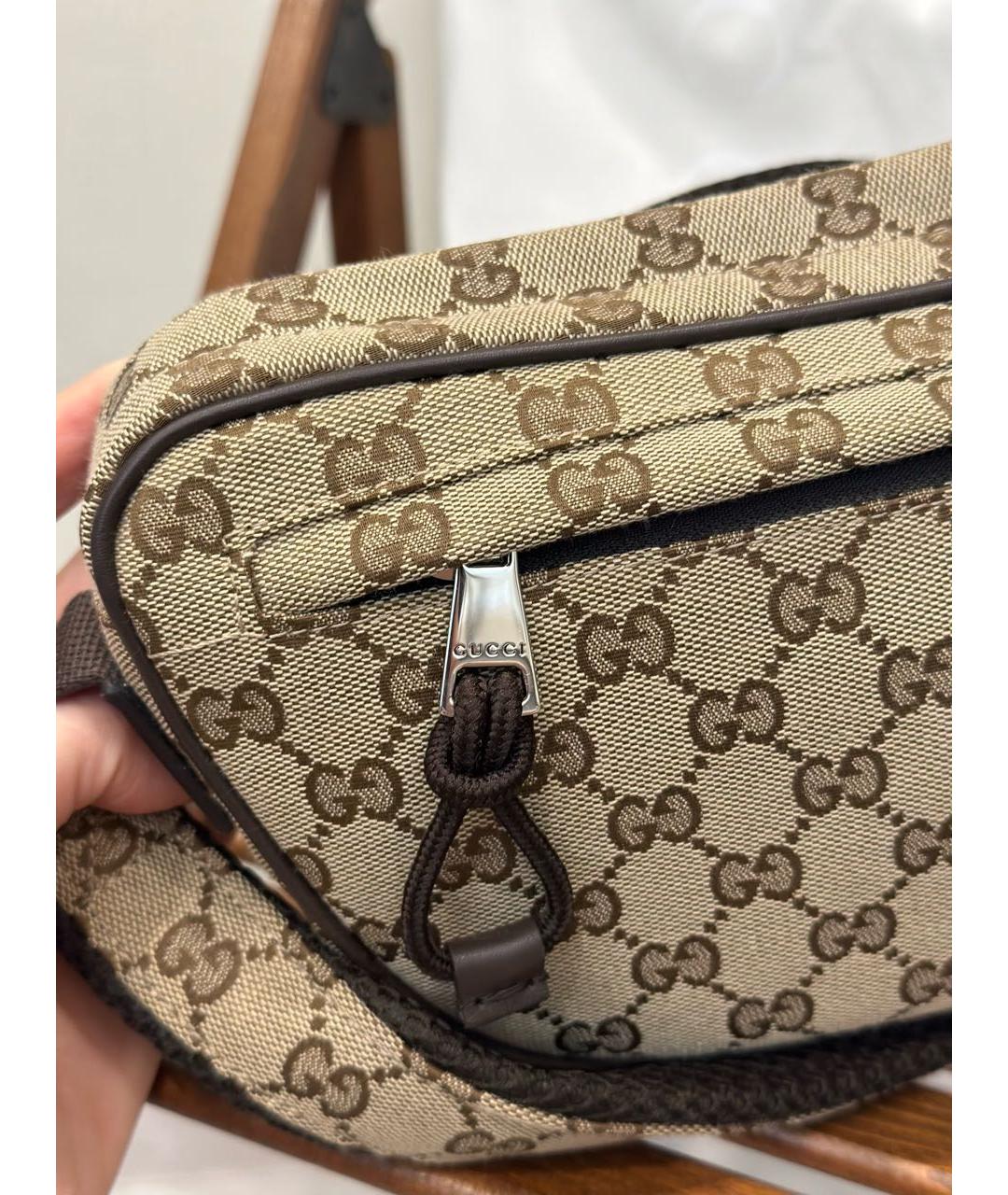 GUCCI Бежевая барсетка, фото 3